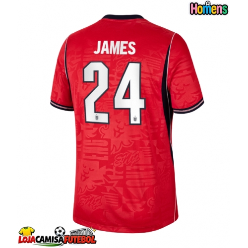 Camisa de Futebol Inglaterra Reece James #24 Equipamento Secundário Mundo 2026 Manga Curta